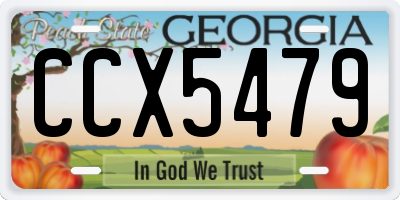 GA license plate CCX5479