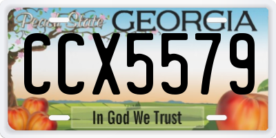 GA license plate CCX5579