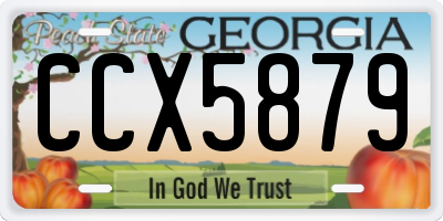 GA license plate CCX5879