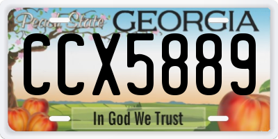 GA license plate CCX5889