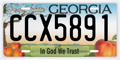 GA license plate CCX5891