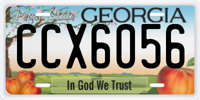 GA license plate CCX6056