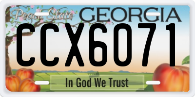 GA license plate CCX6071