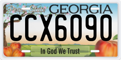 GA license plate CCX6090