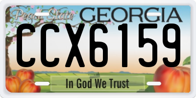 GA license plate CCX6159