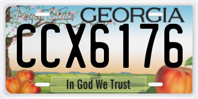 GA license plate CCX6176