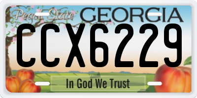 GA license plate CCX6229