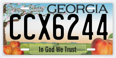 GA license plate CCX6244