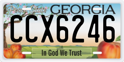 GA license plate CCX6246