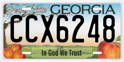 GA license plate CCX6248