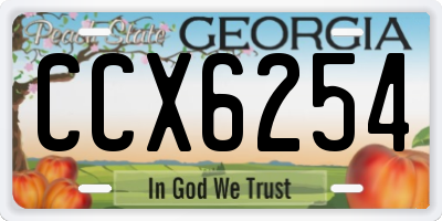 GA license plate CCX6254
