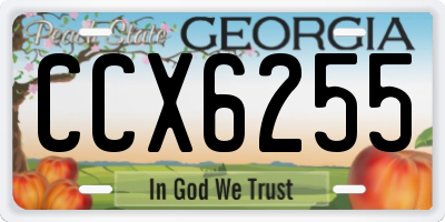 GA license plate CCX6255
