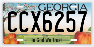 GA license plate CCX6257