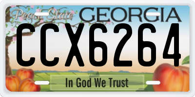 GA license plate CCX6264