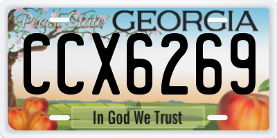GA license plate CCX6269