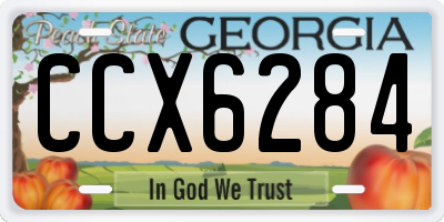 GA license plate CCX6284