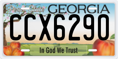 GA license plate CCX6290