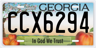 GA license plate CCX6294