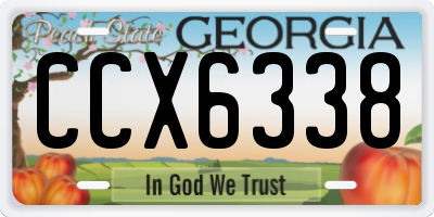 GA license plate CCX6338