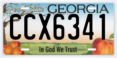 GA license plate CCX6341