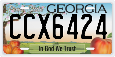 GA license plate CCX6424
