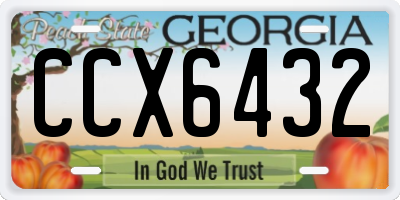 GA license plate CCX6432