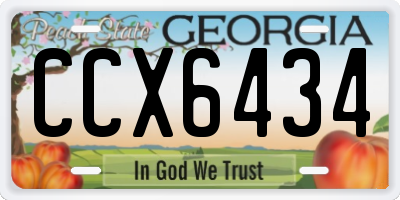 GA license plate CCX6434