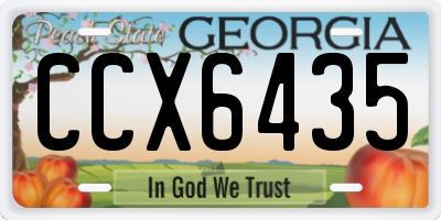 GA license plate CCX6435