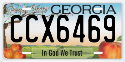 GA license plate CCX6469