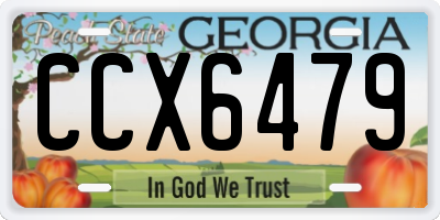 GA license plate CCX6479
