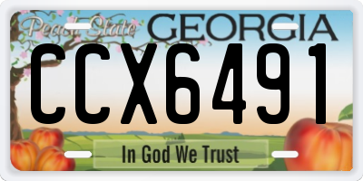 GA license plate CCX6491