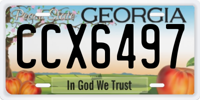 GA license plate CCX6497