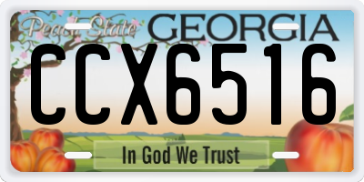 GA license plate CCX6516