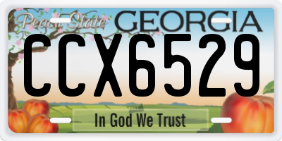 GA license plate CCX6529