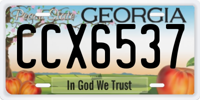 GA license plate CCX6537
