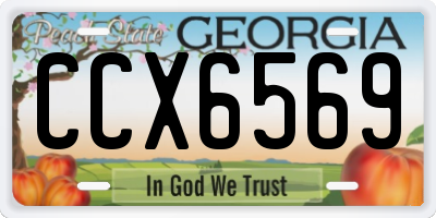 GA license plate CCX6569