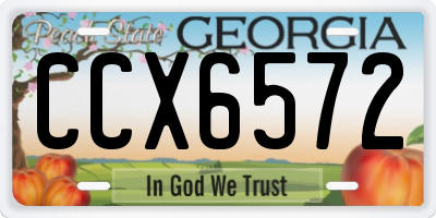 GA license plate CCX6572