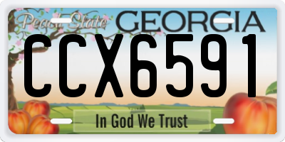 GA license plate CCX6591
