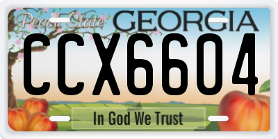GA license plate CCX6604