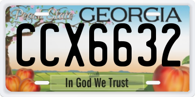 GA license plate CCX6632
