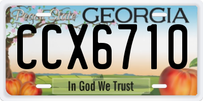 GA license plate CCX6710