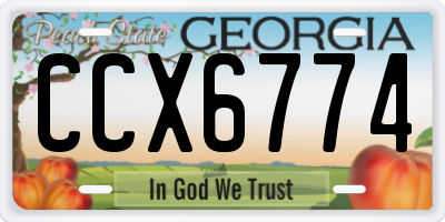 GA license plate CCX6774