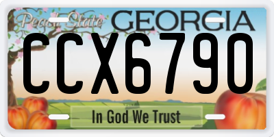 GA license plate CCX6790