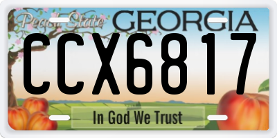 GA license plate CCX6817