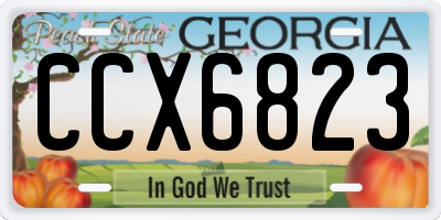 GA license plate CCX6823