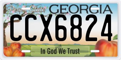 GA license plate CCX6824