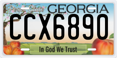GA license plate CCX6890