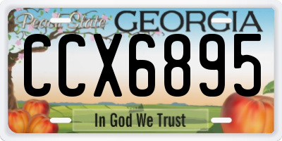 GA license plate CCX6895
