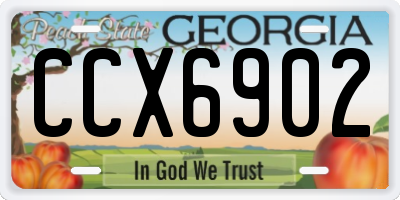 GA license plate CCX6902