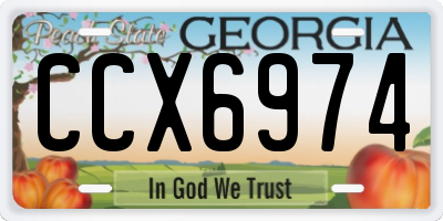 GA license plate CCX6974